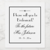 エレガンスシンプルブリデスメイド提案ラベル ワインラベル (シングルラベル)