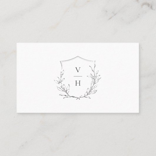 エレガンスシンプルボタニッ結婚クの詳細カード プレイスカード (裏面)