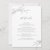 エレガンスシンプルボタニッ結婚クの詳細カード 招待状 (正面)