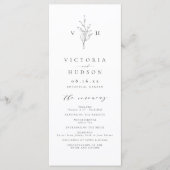 エレガンスシンプルボタニッ葉ク・モノグラム結婚ズ プログラム (正面)