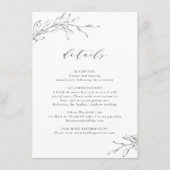 エレガンスシンプルボタニ結婚ック詳細 エンクロージャーカード (正面)