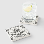 エレガンスシンプルマーブルストーンコースター ストーンコースター (横)