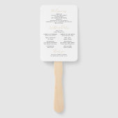 エレガンスシンプルロマンチックスクリプト結婚式 プログラム ハンドファン (裏面)