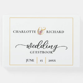 エレガンスシンプル、金ゴールドアンパサンドとネームゲストB ゲストブック