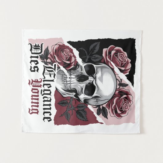 エレガンスダイズヤング – 美しいと死亡率 タペストリー (正面(横))