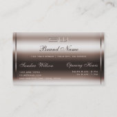 エレガンスダークバラ金ゴールドフェイクと3Dイニシャルノーブル 名刺 (裏面)