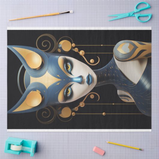 エレガンスデクページとのアールデコフェネイル 薄葉紙 (クラフト)