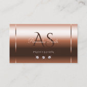 エレガンスバラゴールデンスパークルダイヤモンドとイニシャル 名刺 (正面)