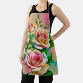 エレガンスバラピンクアンドイエローウォーターカラーパステル エプロン (インサイチュ)