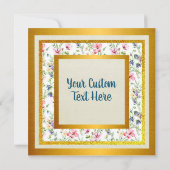 エレガンスバラピンクアンドイエローウォーターカラーパステル 招待状 (裏面)