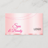 エレガンスバラピンクグラマラスとロゴモダン 名刺 (正面)