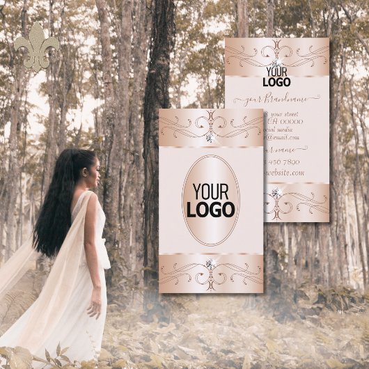 エレガンスバラ金ゴールド華美オーナメント追加ロゴノーブル 名刺