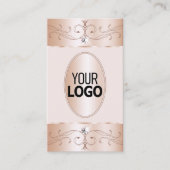 エレガンスバラ金ゴールド華美オーナメント追加ロゴノーブル 名刺 (正面)