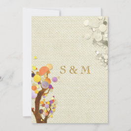 エレガンスバ素朴ラップツリーズ結婚ズ 招待状