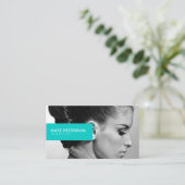 エレガンスパーソナライズされたブラック&ホワイト写真， Tosca 名刺 (スタンド正面)