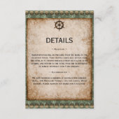 エレガンスビクトリアンステームパンク結婚ズ詳細 エンクロージャーカード (正面)