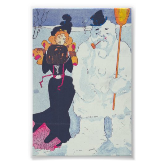 エレガンスビクトリアンミートザ雪だるま フォトプリント            (正面)