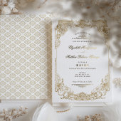 エレガンスビクトリアン王室の結婚式招待状 箔招待状