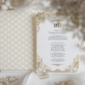 エレガンスビクトリアン結婚の情報カード 箔招待状