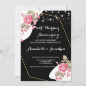 エレガンスピモダンンクフローラセ結婚ンス記念日 招待状 (正面)