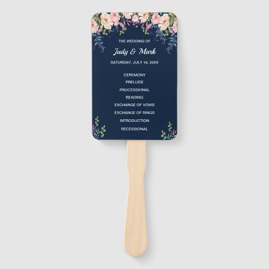 エレガンスピモダンンクフローラ植物学プログラムファン ハンドファン (正面)