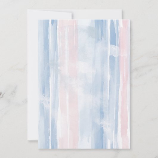 エレガンスフランスのカフェベビーシャワー 招待状 (裏面)