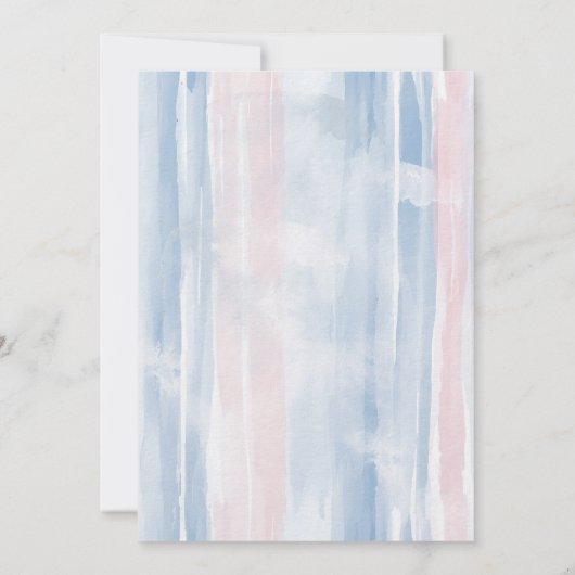 エレガンスフランスのカフェ誕生日 招待状 (裏面)