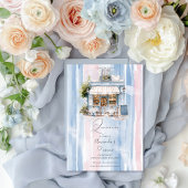 エレガンスフランスのカフェ誕生日 招待状