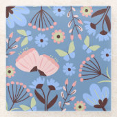 エレガンスフローラデライトコースター ガラスコースター (正面)