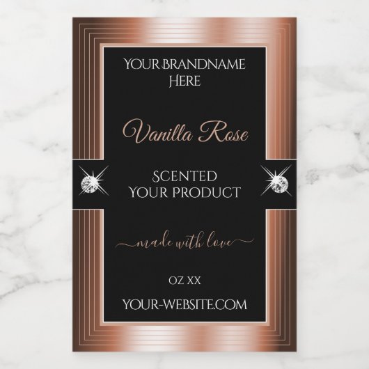 エレガンスブラックバラ金ゴールドブリリアントプロダクトラベル フードラベル (シングルラベル)