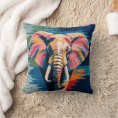 エレガンスブラック&ホワイトキリムクッション クッション (ブランケット)