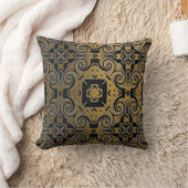 エレガンスブラック&金ゴールド/ブラック クッション (ブランケット)