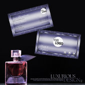 エレガンスブルースタイリッシュノーブル、ダイヤモンドとロゴ 名刺