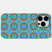 エレガンスブルーモダンオレンジホワイトアズレジョスタイル Case-Mate iPhoneケース (裏面 (横))