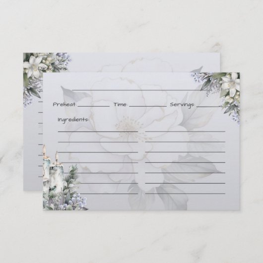 エレガンスベーシックレシピカード エンクロージャーカード (正面/裏面)