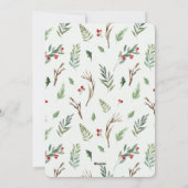 エレガンスホリーベリークリスマスパーティの招待状 シーズンカード (裏面)