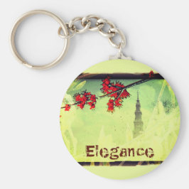 エレガンスマップルフラワーアンドタワー キーホルダー