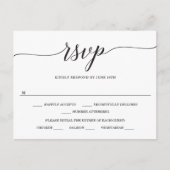 エレガンスミニマルウェディングRSVPポストカード ポストカード (正面)