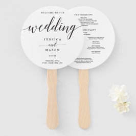 エレガンスミニマルシンプルブラックアンドホワイト結婚ズ ハンドファン