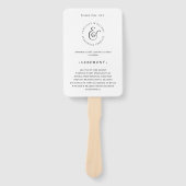 エレガンスミニマルシンプルブラックアンドホワイト結婚ズ ハンドファン (正面)