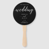 エレガンスミニマルシンプルブラックアンドホワ結婚イトズハ ハンドファン (正面)