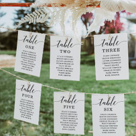 エレガンスミニマルテーブル番号座席表 テーブルナンバー