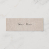 エレガンスミニマルリネンミニプロファイルカード スキニー名刺 (正面)