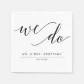 エレガンスミニマル結婚のカクテルナプキン スタンダードカクテルナプキン (正面)