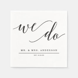 エレガンスミニマル結婚のカクテルナプキン スタンダードカクテルナプキン