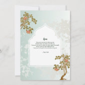 エレガンスミニマル結婚式招待状 | 真珠光沢の 招待状 (裏面)
