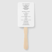 エレガンスミニマル結婚式 プログラムファン ハンドファン (裏面)