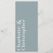 エレガンスモダンしゃれている&ダスティブルー結婚ズ メニュー (正面)