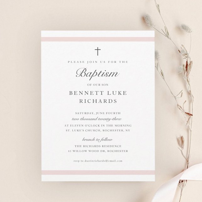 エレガンスモダンガールズバプテスマ招待状 (クリエイターアップロード済み)