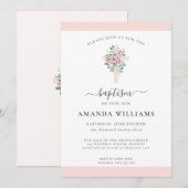 エレガンスモダンガールズバプテスマ招待状 招待状 (正面/裏面)